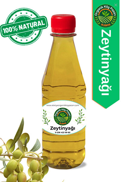alanya organik köy pazarı Soğuk Sıkım Natürel Sızma Zeytinyağı – %100 Doğal V...