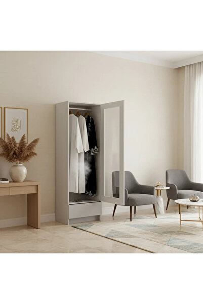 Stylish Home White Clothes Steamer Cabinet and Wardrobe - DL01