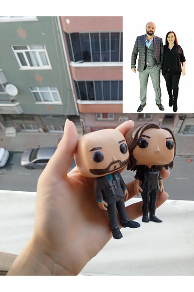 BERMIR Design Kişiye Özel Çift 3D Mini Baskı Figür