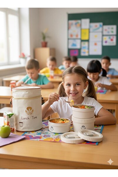 LUNCH BOX Yemek Termosu Paslanmaz Çelik 3 Katmanlı Sefer Tası 1,70 Lt