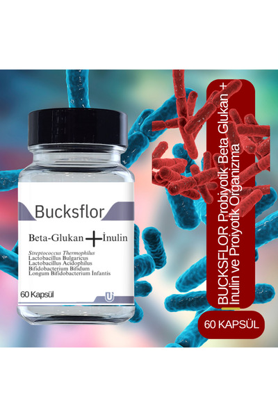 BUCKSFLOR Beta-Glukan + İnülin ve Probiyotikler | Sindirim ve Bağışıklık Desteği