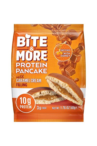bite & more بايت اند مور - بانكيك بروتين كاراميل - عالي البروتين -12 قطعة Caramel flavor 12x50g