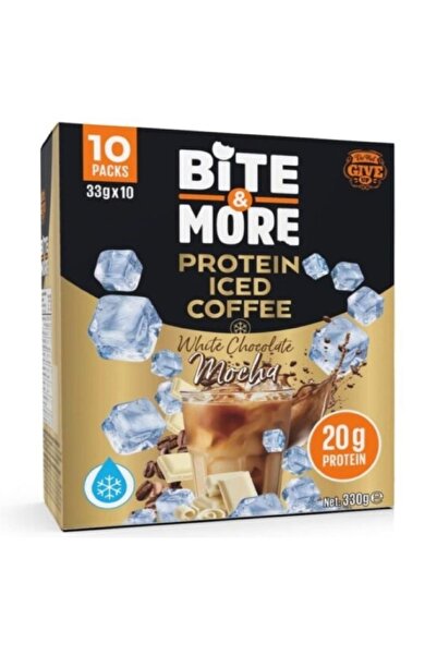 bite & more بايت اند مور - ايس كوفي بروتين - وايت شوكليت موكا - White Chocolate Mocha Protein Iced Coffee 10x33g