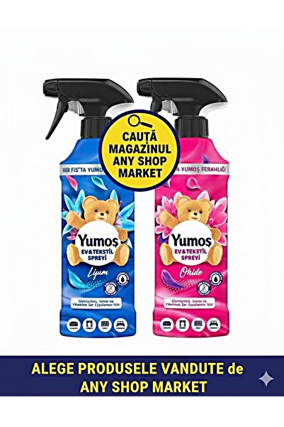 Yumoş Pack of 2 Yumos spray for clothes, furniture and upholstery orchid + lillyum 450ml