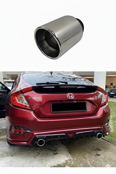 Defne Egzoz 90 mm Düz Egzoz - Egzos - Egsoz Ucu Krom Kaplama Tüm Araçlara Uyg...