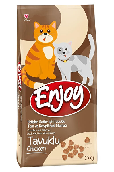 Enjoy Yetişkin Kediler için Tam ve Dengeli Tavuklu Yetişkin Kedi Maması 15kg