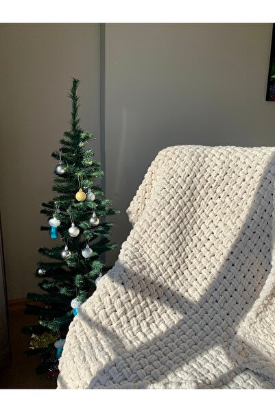 Nessa Giyim Puffy El Örgüsü Televizyon Battaniyesi