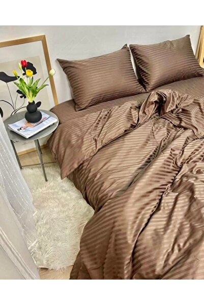 Demya Home 100% Cotton Satin Duvet Cover Set Double Size (1St) Class Domestic Production)