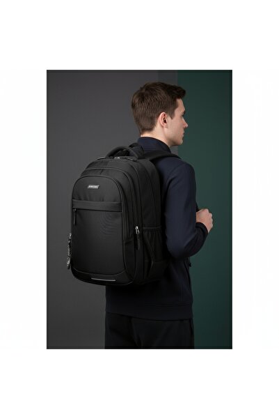 ISO TRADE Rucsac Calatorie Multifuncțional 45L cu Compartiment Laptop, Negru,...