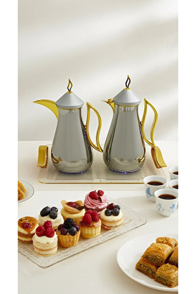Generic Coffee and tea thermos set with an elegant and practical serving tray.