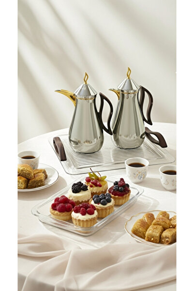 Generic Coffee and tea thermos set with an elegant and practical serving tray.