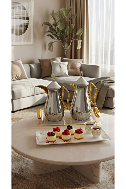 Generic Coffee and tea thermos set with an elegant and practical serving tray.