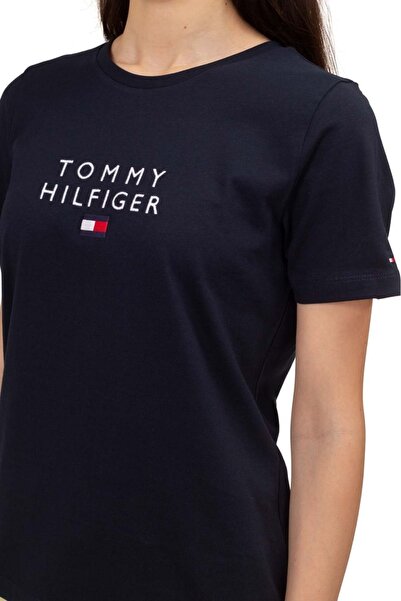 Tommy Hilfiger Logolu Kadın Basic Tişört