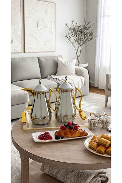 Generic Coffee and tea thermos set with an elegant and practical serving tray.