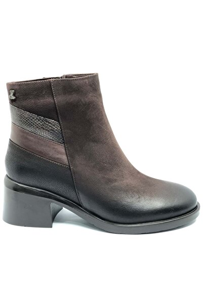 Venüs Women's Genuine Leather Casual Zippered Boots 2551403K - Brown m - Copper Sede - 36