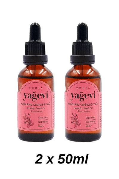 Yağevi Kuşburnu Çekirdeği Yağı 50 ml Saf Soğuk Sıkım 2'li Set