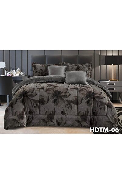 Moon Winter bedspread, velvet, on soft fur, 4-piece comforter set