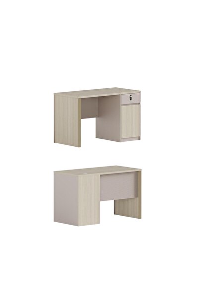 Al Saada Home Reduced Wooden Desk - Beige - 140×60×75cm