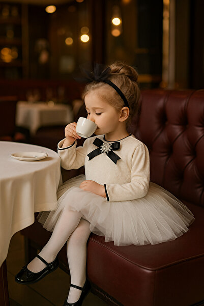 Tozpembebaby White Velvet Dress