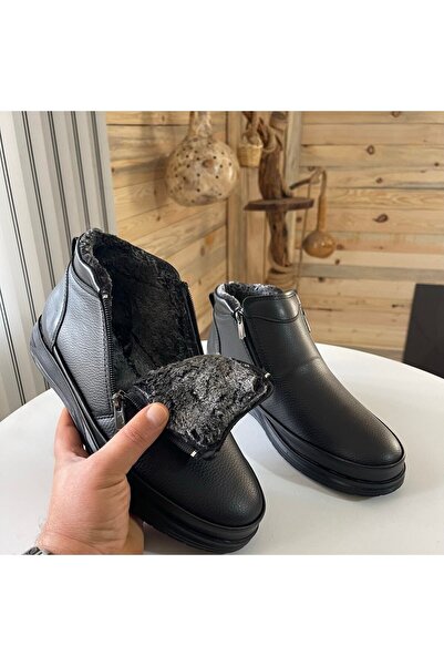BY FALCON 2010 Siyah Içi Kürklü Yarım Erkek Bot