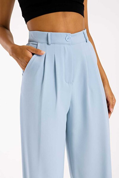 LAVA FASHION Women's Pleated Fabric high waist Palazzo Pants