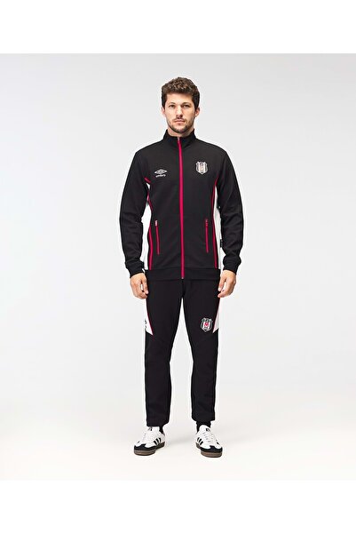 Beşiktaş Σ.Κ. Bjk Umbro 25/26 Team Training Jacket Φούτερ με κουκούλα Ανδρικό μπουφάν ΜΑΥΡΟ