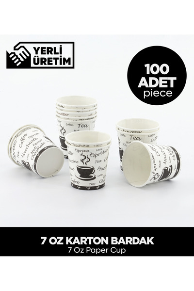 Sepet Doldur 7 Oz Karton Bardak - 100 Adet