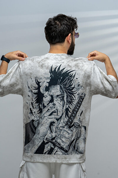 saneafn White T-shirt with Yami Sukehiro character design