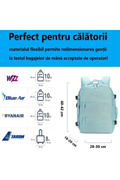 Weixier Travel Backpack – 40x30x20 cm, Carry-on Luggage Accepted by Wizz Air, RyanAir, easyJet, Vueling