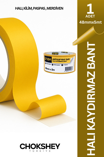 Onba Premium İz Yapmaz Halı Kilim Sabitleme Yapıştırma Kaydırmaz Çift Taraflı Bant 48mm X 10mt - 1 Adet