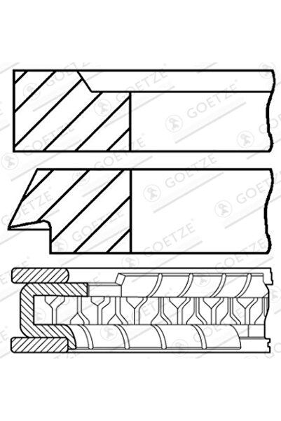 GOETZE ENGINE Set Segmenti Piston Saab 9-3/900 2/9000