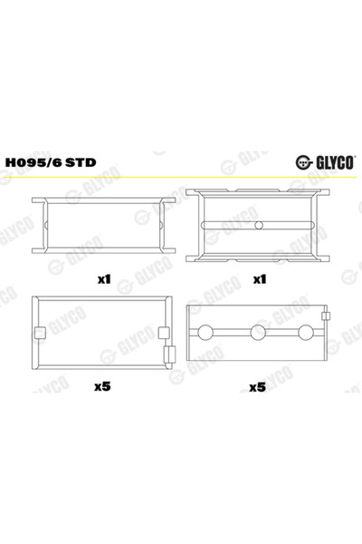 GLYCO Cuzineti Arbore Cotit Volvo C30/C70 2/S40 2 2001-2018