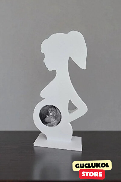 GÜÇLÜKOL Mother Silhouette Ultrasound Frame – Pregnancy Souvenir Decorative Stand