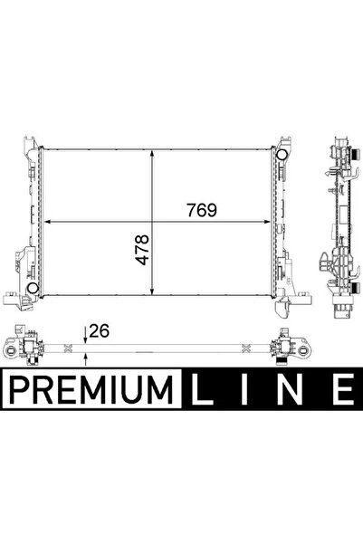 MAHLE Radiator Racire Motor Opel Vivaro B Bus/Vivaro B Caroserie/Vivaro B Platou