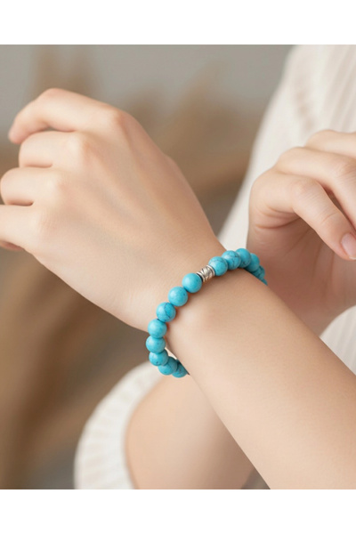 Saldives Turquoise Natural Stone Necklace and Bracelet