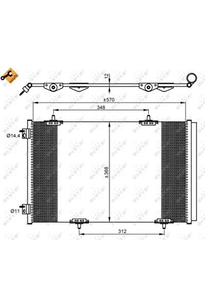 NRF Condensator Climatizare Citroen C-Elysee Peugeot 301