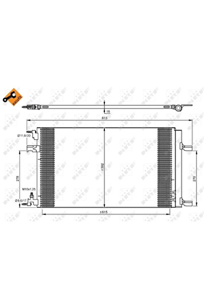 E-KRAFT Condensator Climatizare Chevrolet Cruze/Orlando Opel Astra J/Insignia...