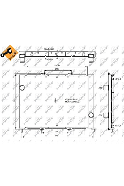 NRF Condensator Climatizare Renault Clio 2/Clio Symbol 1
