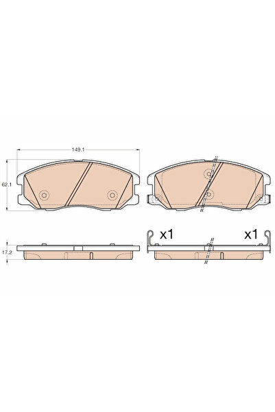 TRW Brake Pad Set Disc Brake Chevrolet Captiva Opel Antara A 2006-2015