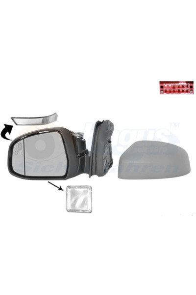 VAN WEZEL Oglinda Exterioara Stanga Ford Focus 3