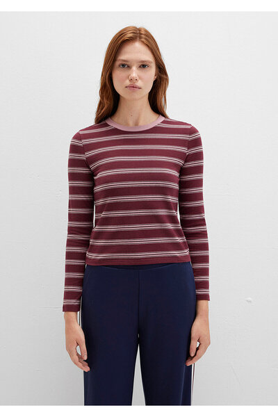 Mavi Μακρυμάνικο ριγέ μπλουζάκι μπορντό με εφαρμογή στο σώμα 1613604-91193