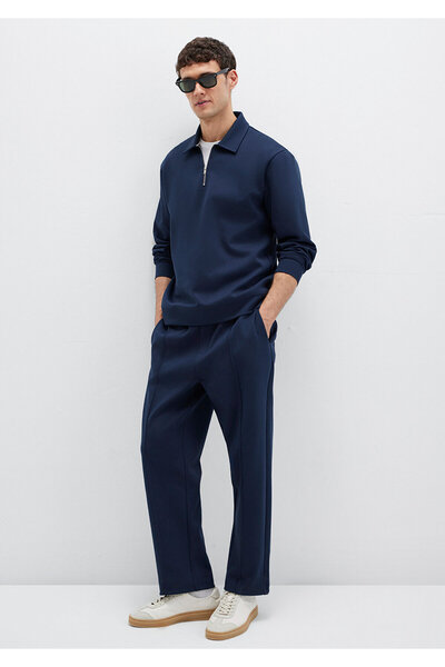 Mavi Φούτερ με ημι-φερμουάρ σε μπλε ναυτικό χρώμα 0S10382-80872