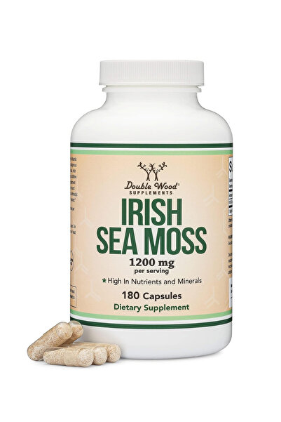 IRISH Sea Moss İrlanda Deniz Yosunu 1200mg 180 Capsul.Abd Menşei 40.