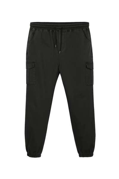 tambattal Winter Plus Size Cargo Pocket Pack Jogger Jeans with Elasticated Legs