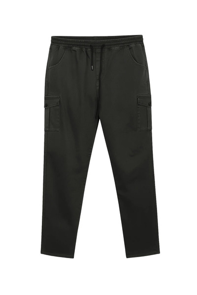 tambattal Winter Cargo Pocket Pack Plus Size Lace-Up Denim Pants