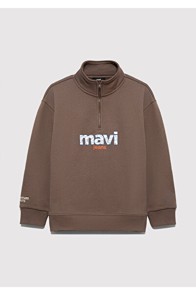 Mavi Кафява суитшърт с лого 6S10151-87181