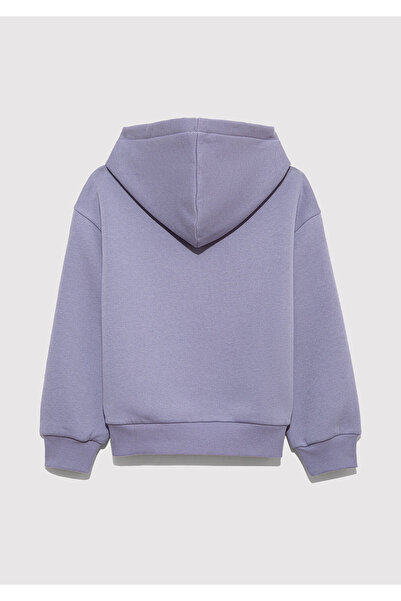 Mavi Logo Printed Hooded Purple Sweatshirt 7610035-88095