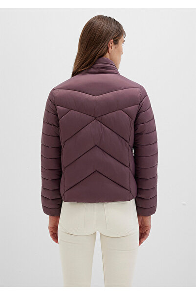 Mavi Water Repellent D Mock Neck Purple Inflatable Coat 110698-70260