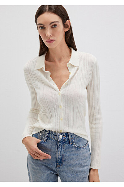 Mavi Wool Blend Ecru Knitwear Polo 1710838-80194