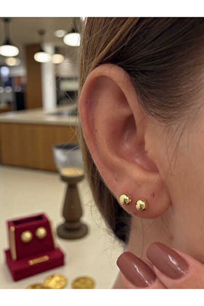 Butik XUping 14K Çelik Altın Kaplama Top Küpe